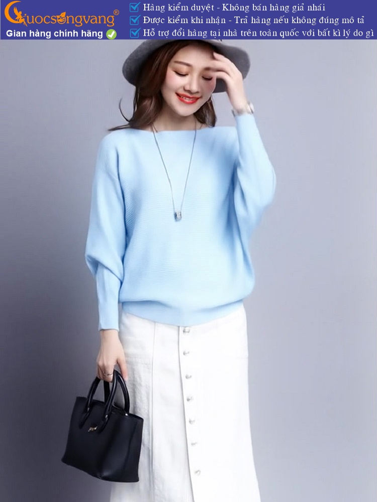 Áo len nữ cánh dơi len chải kỹ GLA206