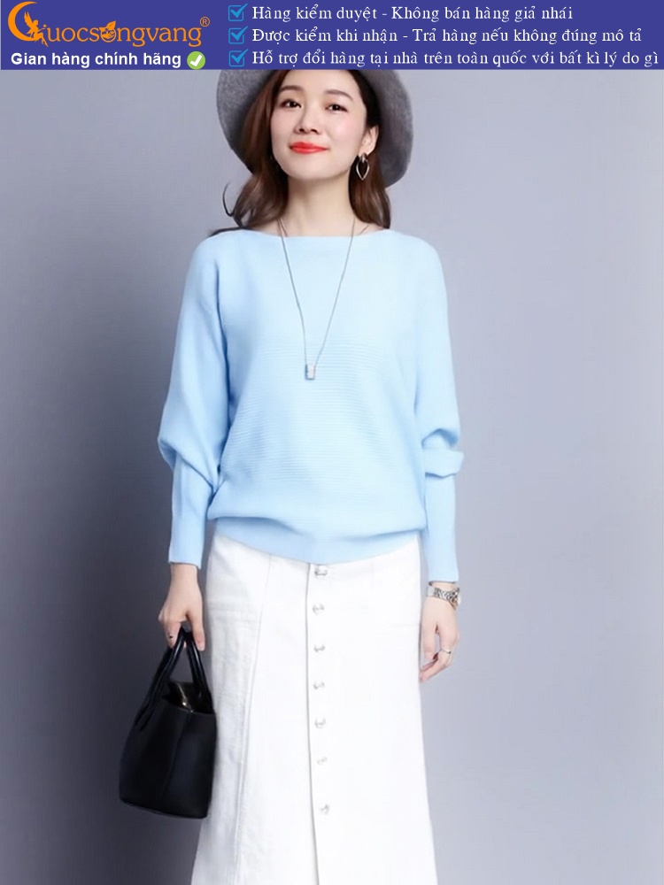 Áo len nữ cánh dơi len chải kỹ GLA206