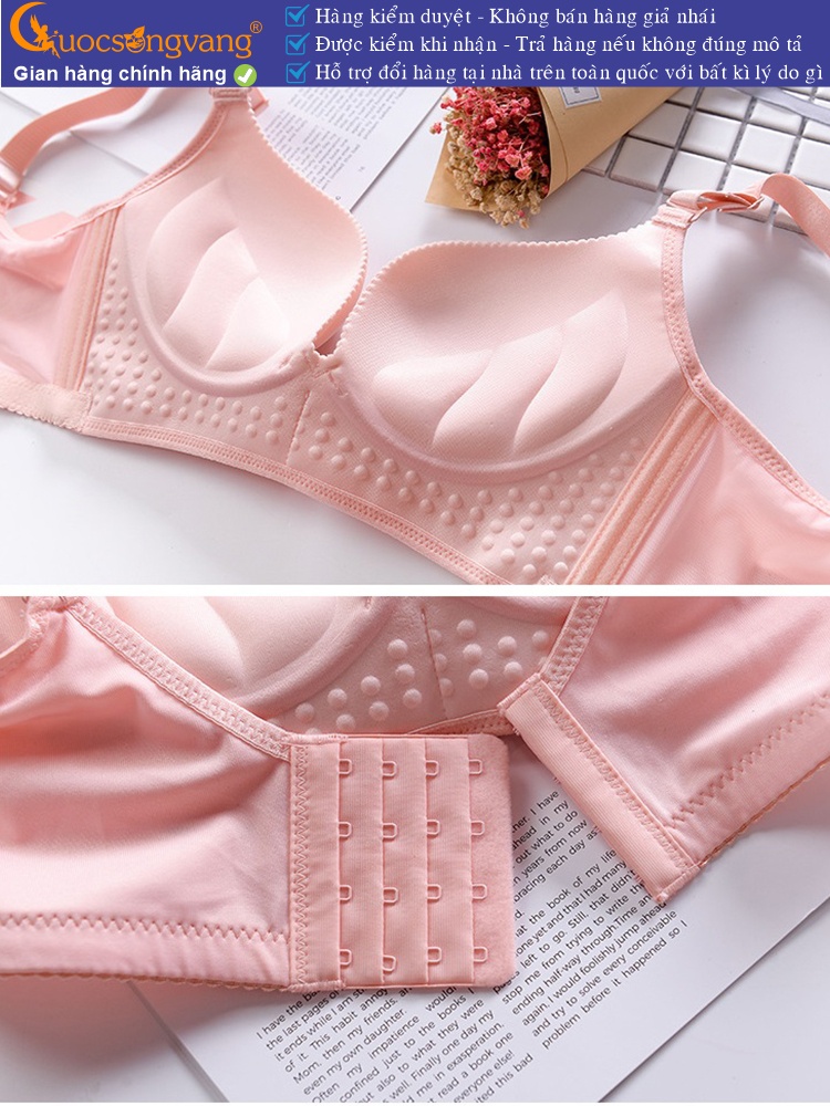 Áo ngực không gọng thêu hoa hồng GLDL008