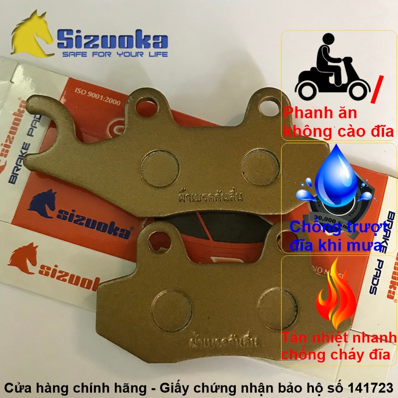 Má phanh đĩa Viva I II III R, Hayate, Nouvo I II III, Jupiter V, Jupiter Gravita, Smash, Shogun R 125, Axelo, Raider, Mio, Taurus PADNMK16 Sizuoka
