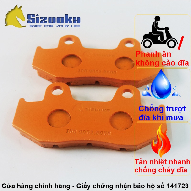 Má phanh đĩa chống trượt Lead, Spacy 125, @Stream, Dylan, @, Sh đời cũ, Future I trước PADSZK05 hiệu Sizuoka