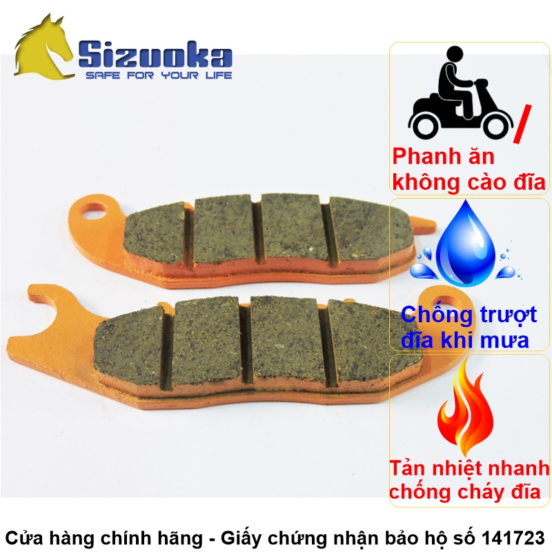 Má phanh đĩa chống trượt Click trước, Airblade, Airblade 2008 PADSZK07 hiệu Sizuoka