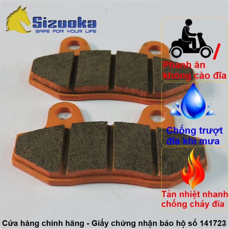 Má phanh đĩa chống trượt Wave Zx, Future I PADSZK03 hiệu Sizuoka