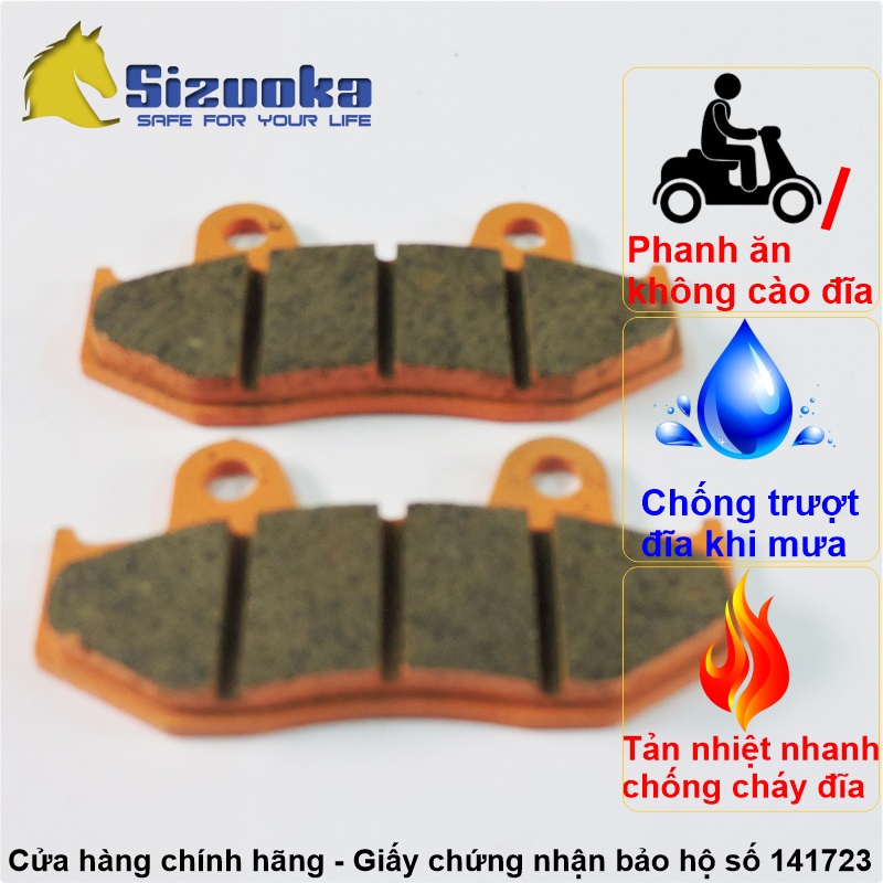 Má phanh đĩa chống trượt Lead, Spacy 125, @Stream, Dylan, @, Sh đời cũ, Future I trước, Wave đời cũ PADSZK05 hiệu Sizuoka