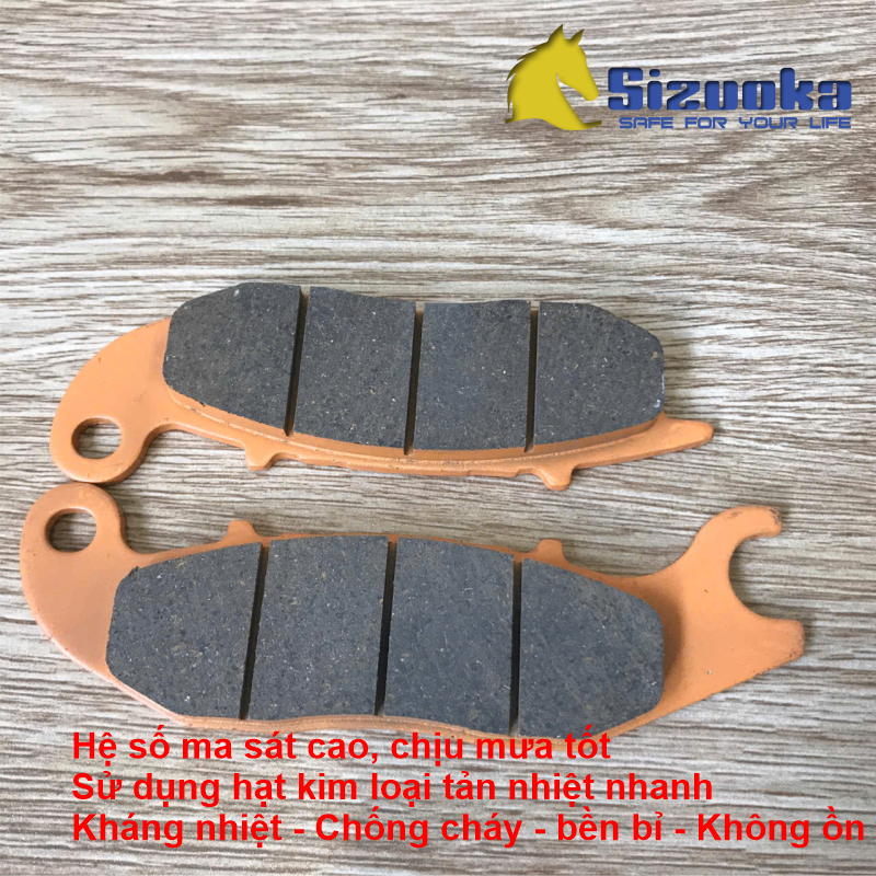 Má phanh đĩa chống trượt Sh125, Sh 150, Sh300i bánh sau PADSZK09 hiệu Sizuoka