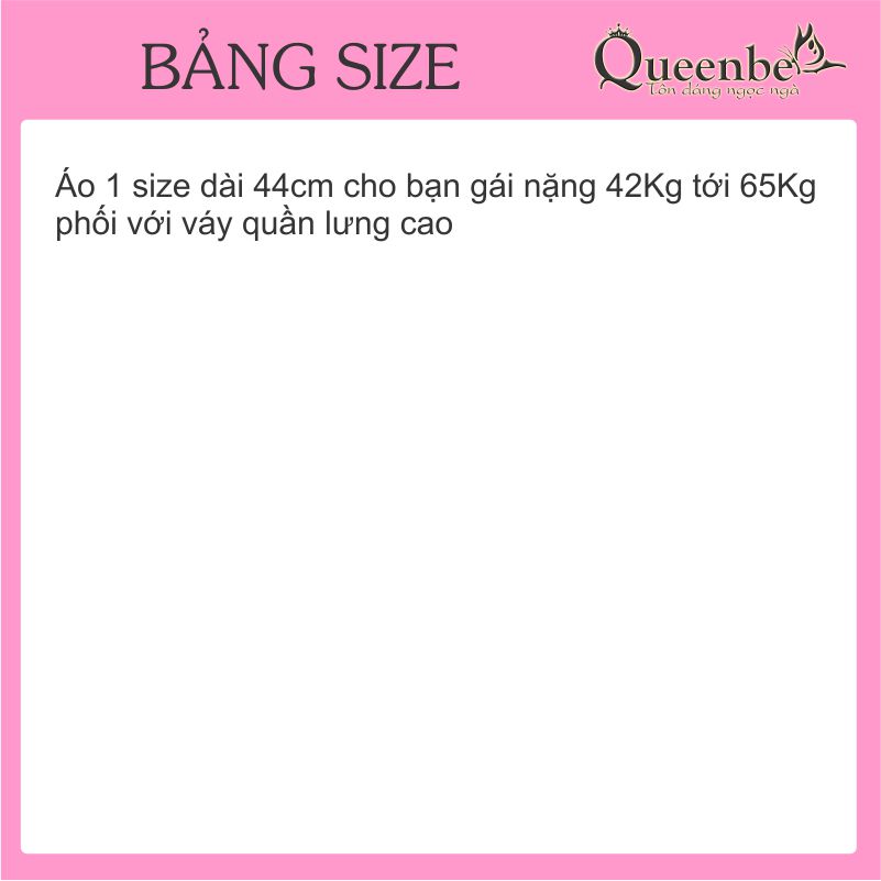 Áo crop top nữ ngắn Queenbe GLA314 vải cotton dệt