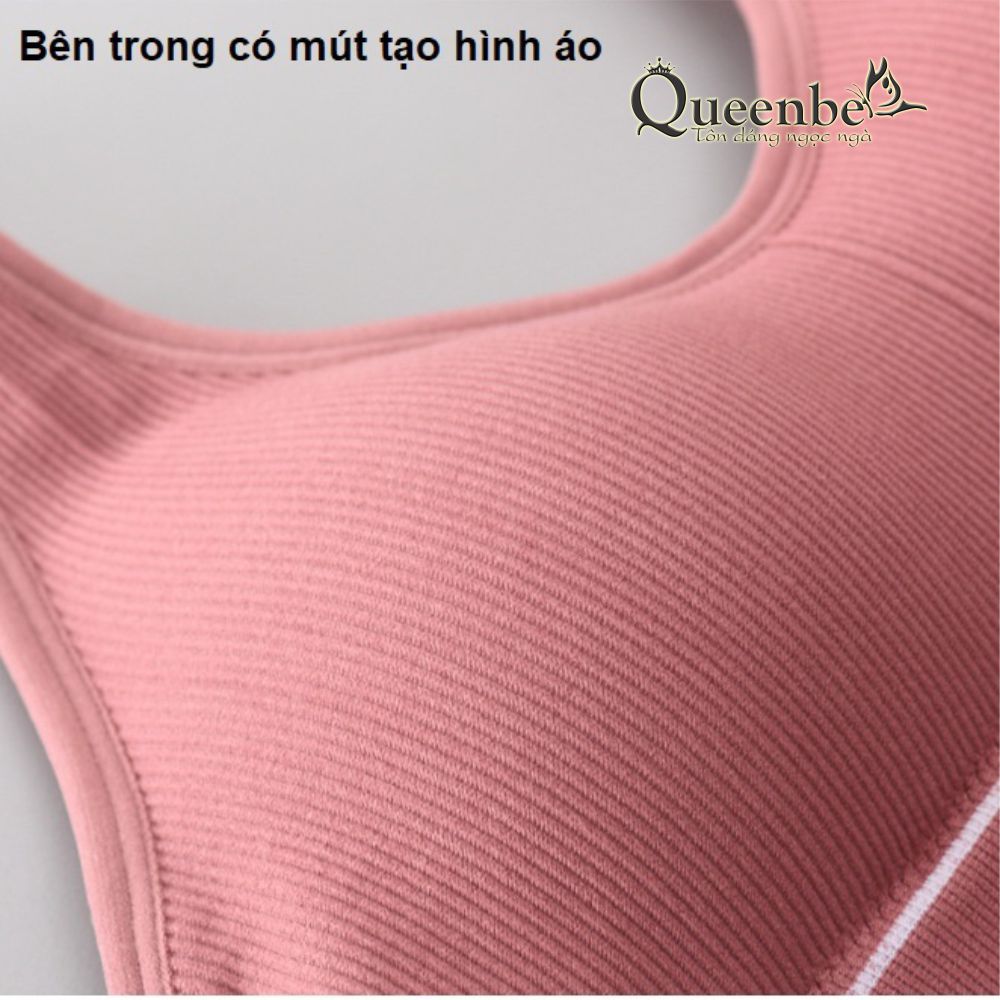 Áo croptop ba lỗ mút ngực liền Queenbe GLDL039 vải gốc sợi bông