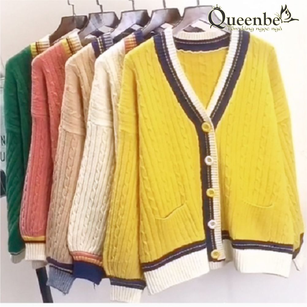 Áo khoác len nữ dài tay Queenbe GLA251