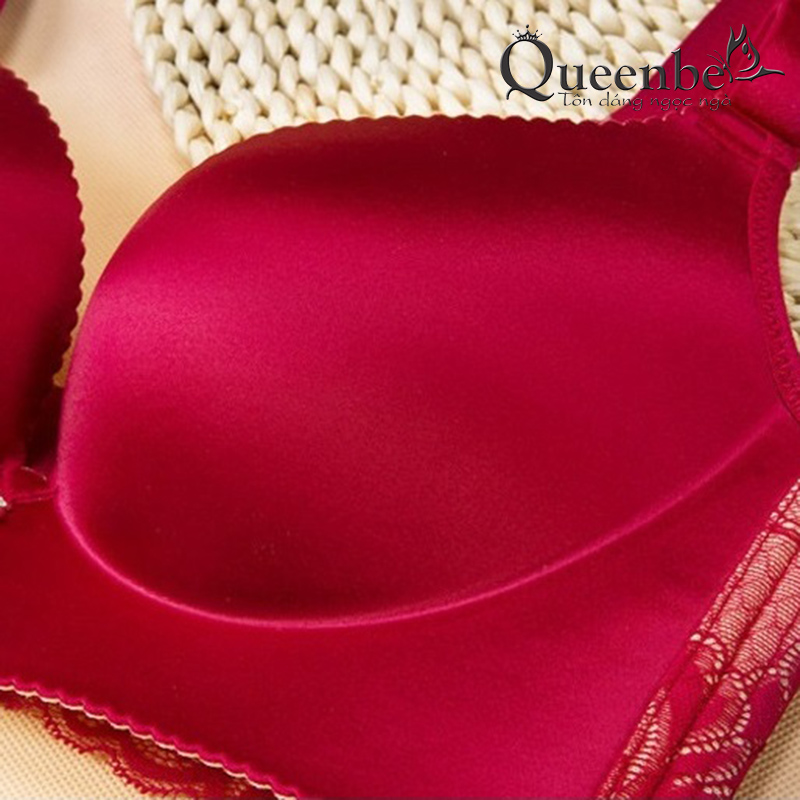Áo ngực không gọng Queenbe GLDL001 mút ép liền khối nâng ngực, thông thoáng