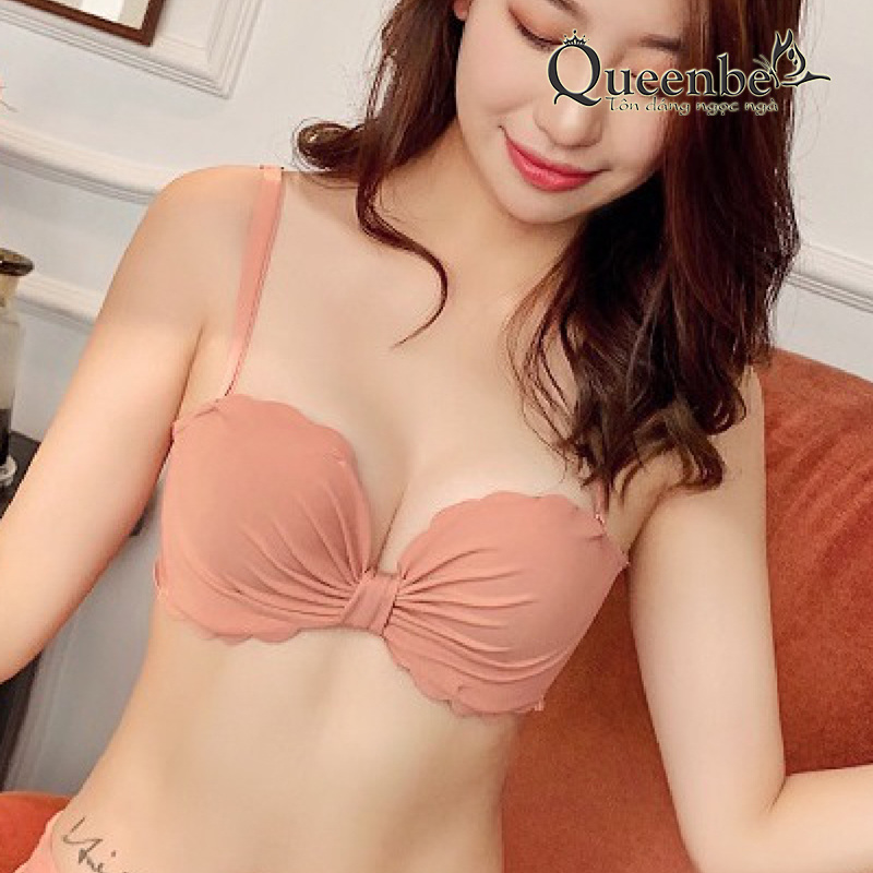 Áo ngực kiểu nhật Queenbe GLDL036 mút ép liền, không gọng kim loại