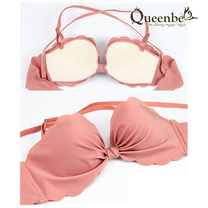 Áo ngực kiểu nhật Queenbe GLDL036 mút ép liền, không gọng kim loại