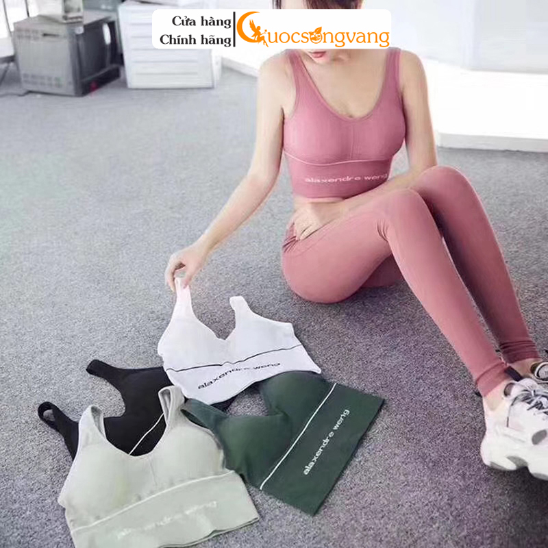 Áo croptop ba lỗ mút ngực liền Queenbe GLDL039 vải gốc sợi bông