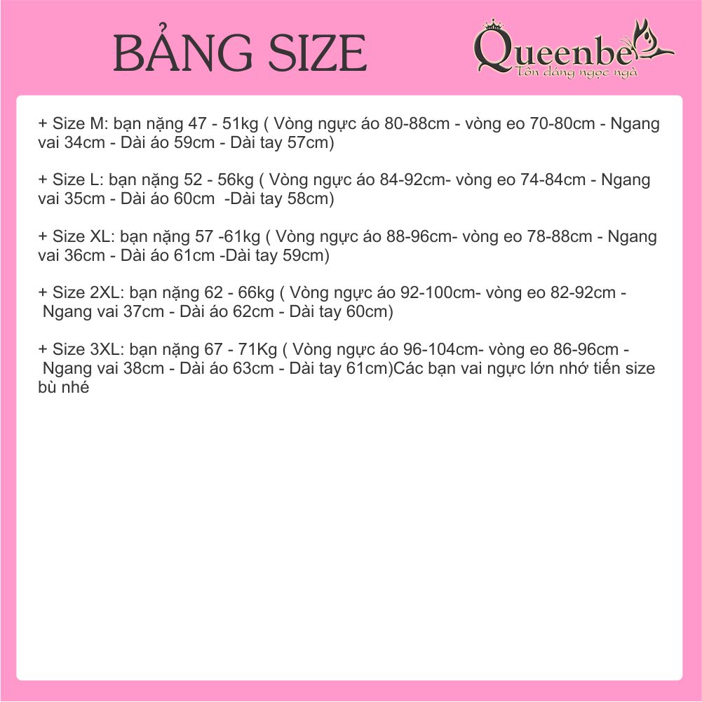 Áo thun nữ cổ và tay phối ren có big size Queenbe GLA160