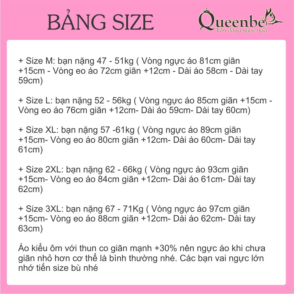 Áo thun nữ hai lớp dài tay cổ ren có big size Queenbe GLA253