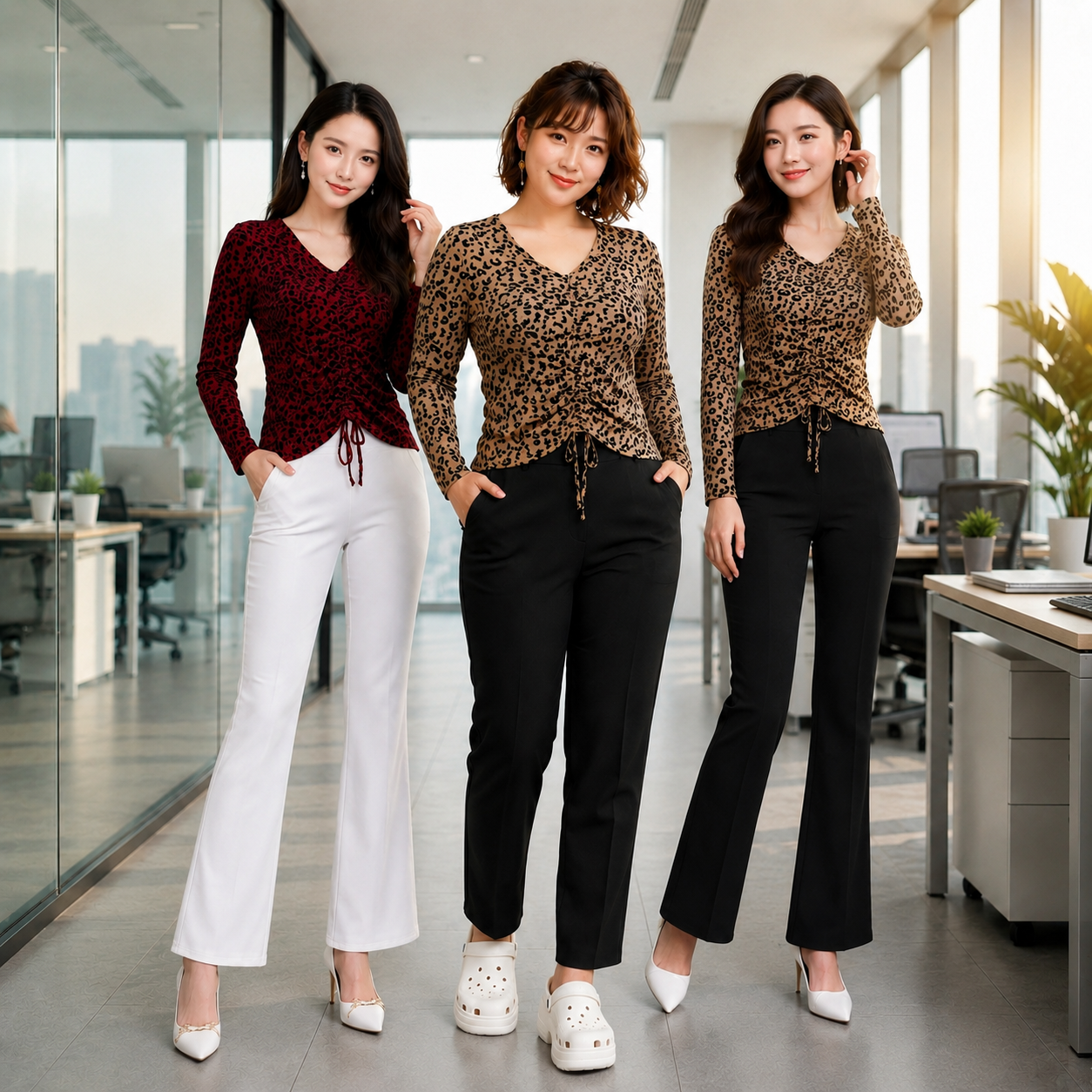 Áo thun nữ lưới dệt họa tiết co giãn 4 chiều có big size Queenbe GLA301 vải cotton lưới xốp mềm mượt thoáng