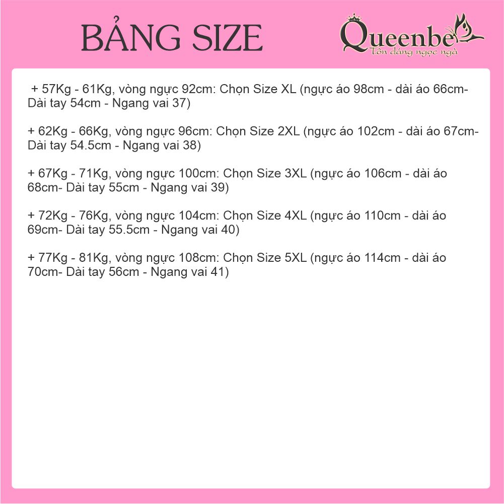 Áo trung niên nữ big size cổ thắt nơ dài tay dáng suông Queenbe GLA319 Sợi bông dập 3D
