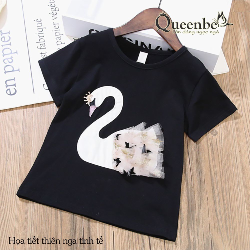 Bộ đồ bé gái hình thiên nga Queenbe GLV043 gồm áo và chân váy
