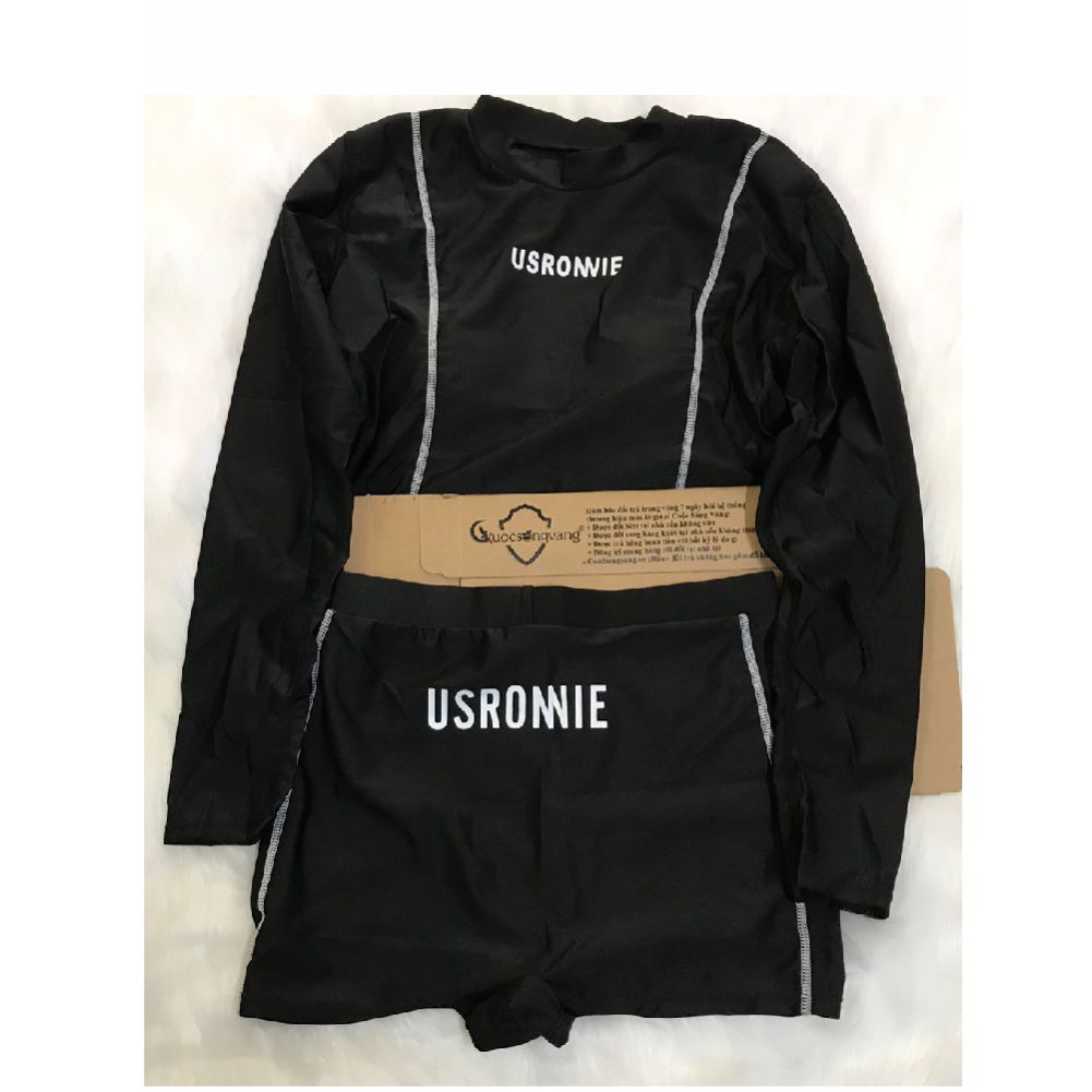Bộ đồ bơi nữ dài tay kiểu thể thao chống gió Queenbe GLSWIM059 vải Polyester cao cấp co giãn, ít thấm, mau khô