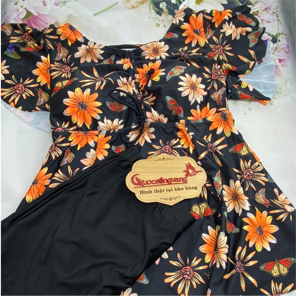 Bộ đồ bơi trung niên nữ big size Queenbe GLSWIM092 quần short rời vải thun Lycra co giãn ít thấm hút mau khô