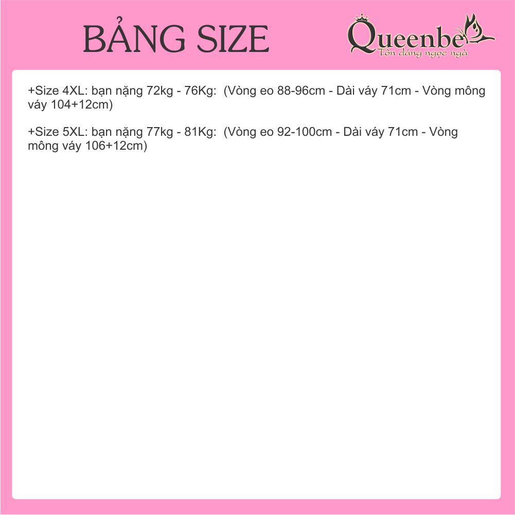 Chân váy công sở lưng cao nhiều nút có big size Queenbe GLV056