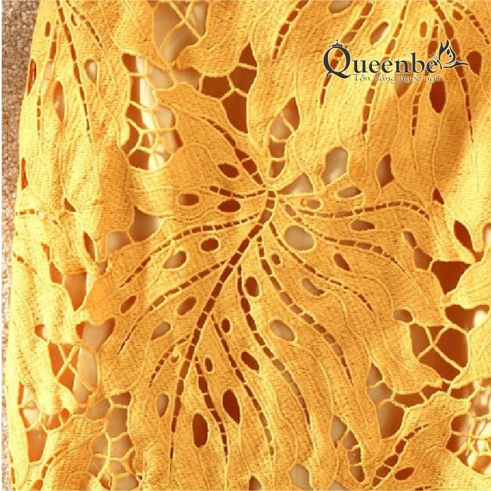Chân váy ren họa tiết lá cây Queenbe GLV018