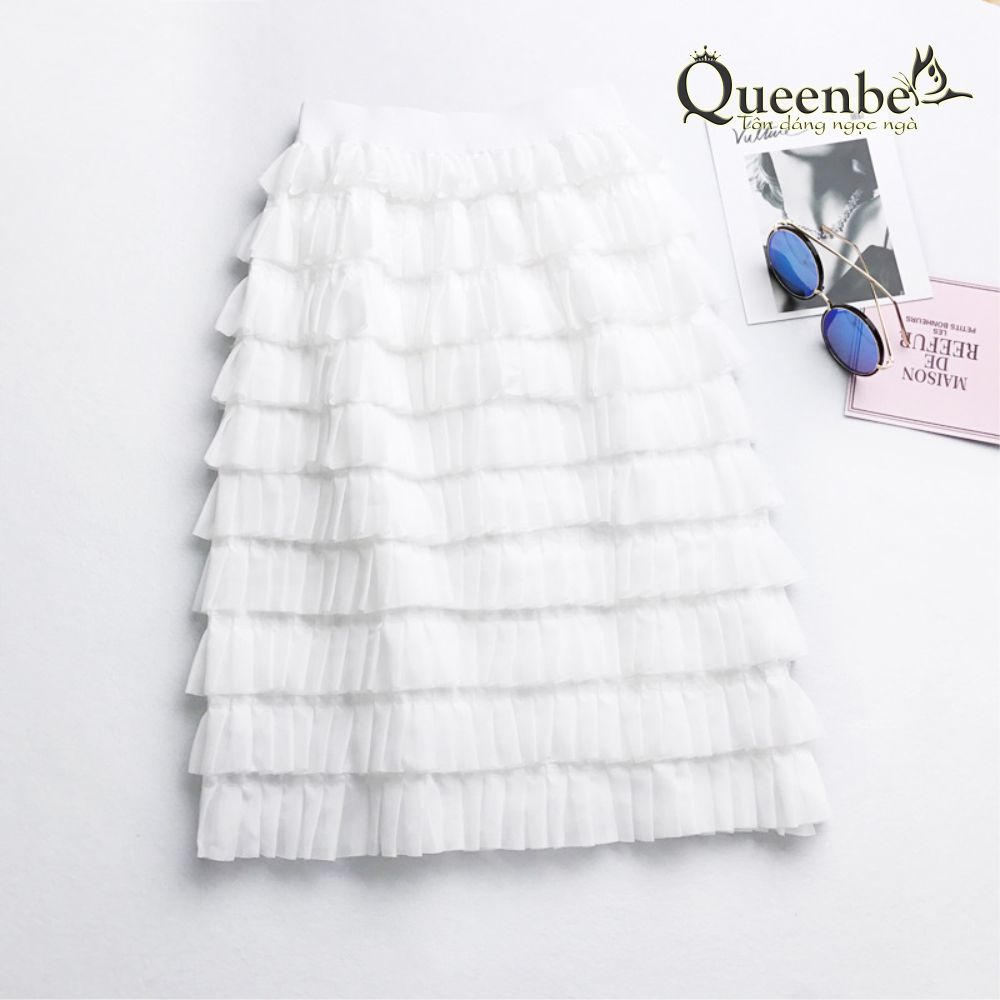 Chân váy xếp tầng midi Queenbe GLV107