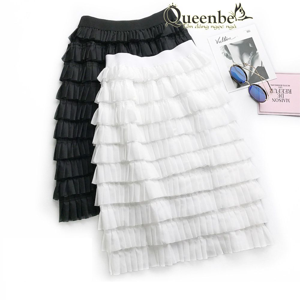Chân váy xếp tầng midi Queenbe GLV107