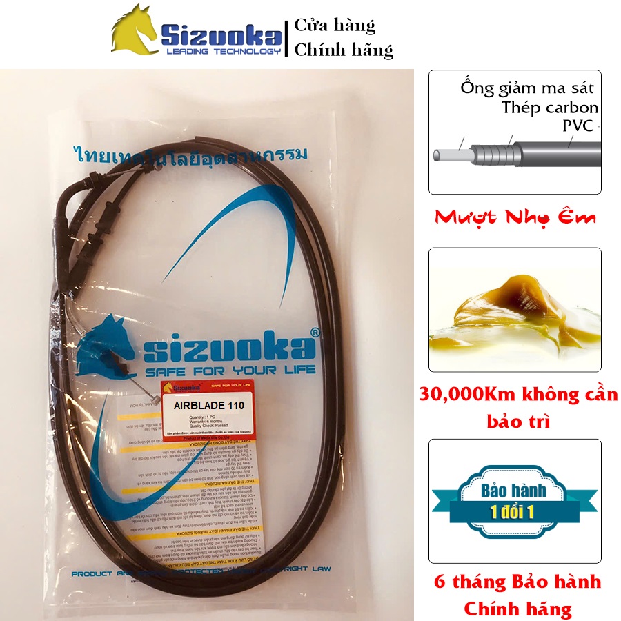 Dây ga Airblade 110, Click 110 (bình xăng cơ) 2007-2012 CAB1020