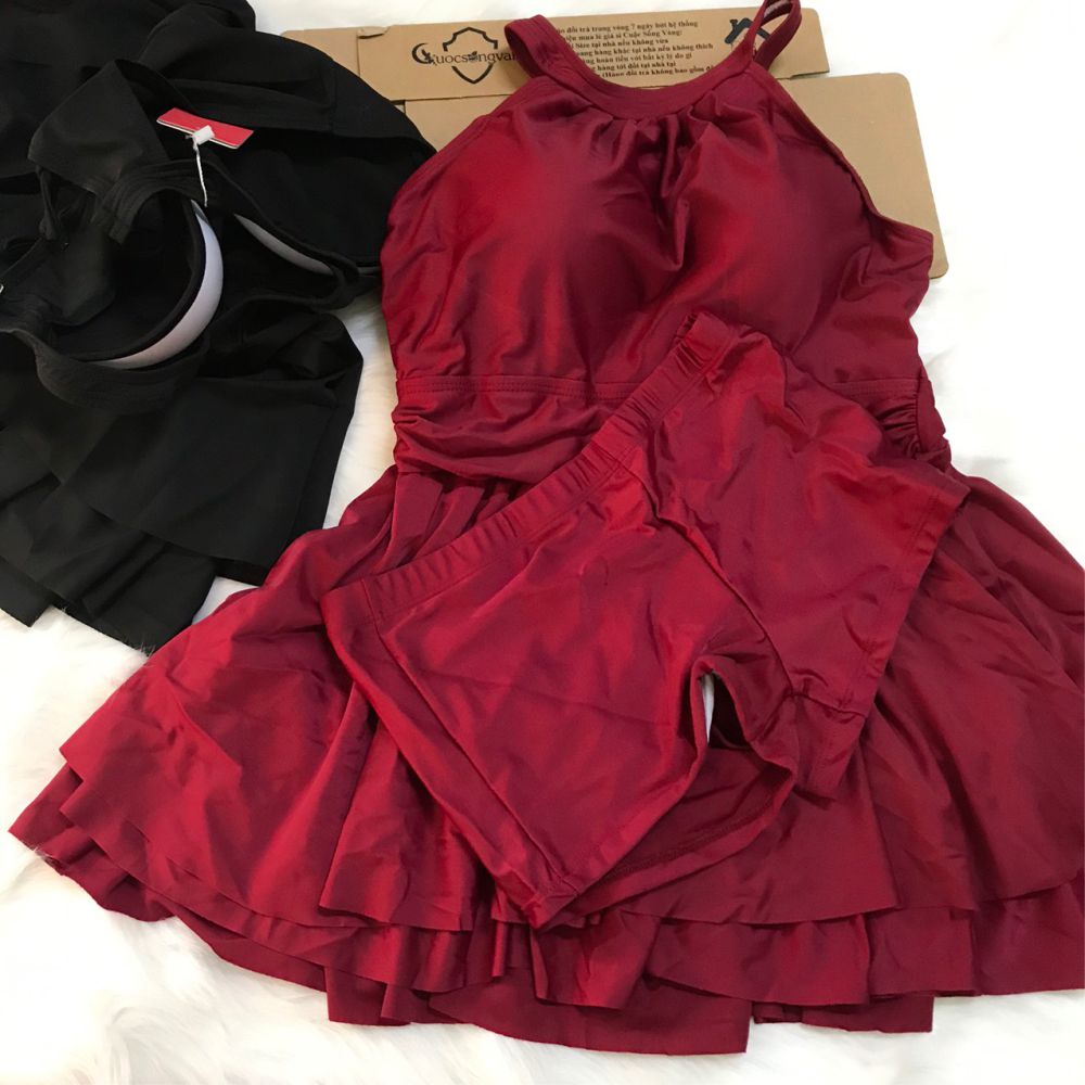Đồ bơi nữ cổ yếm Queenbe GLSWIM051 vải thun Lycra cao cấp co giãn mềm mượt, ít thấm, mau khô