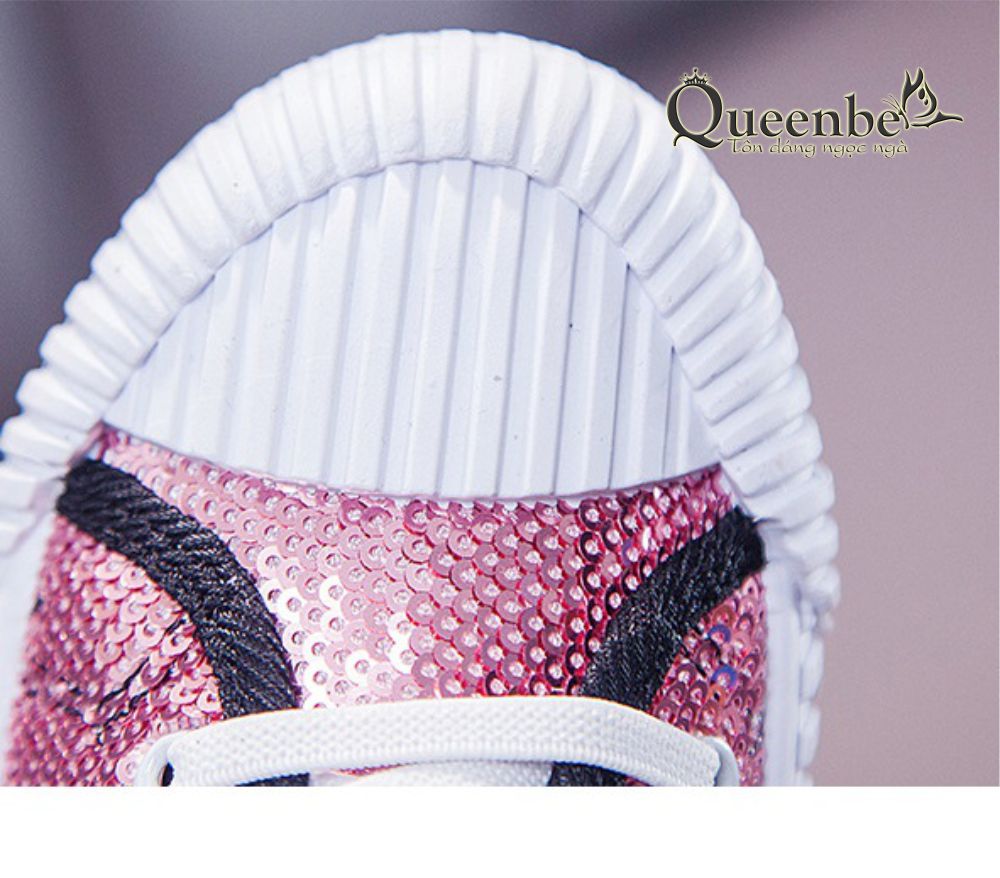 Giày thể thao bé gái đính cườm Queenbe GLG119 đế êm thoáng khí
