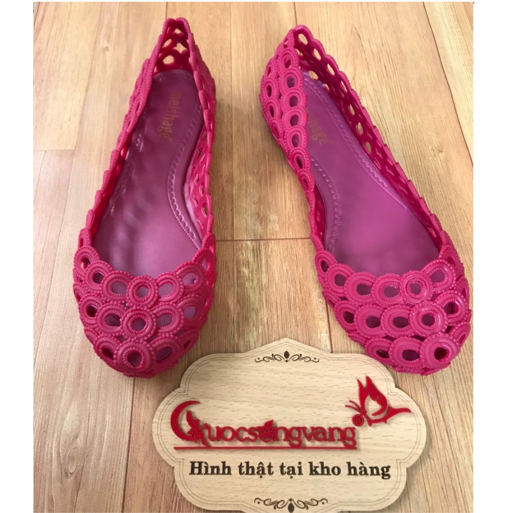 Phom lớn lùi size Giày nhựa đi mưa nữ giày nhựa nữ thoáng khí GLG124 Queenbe