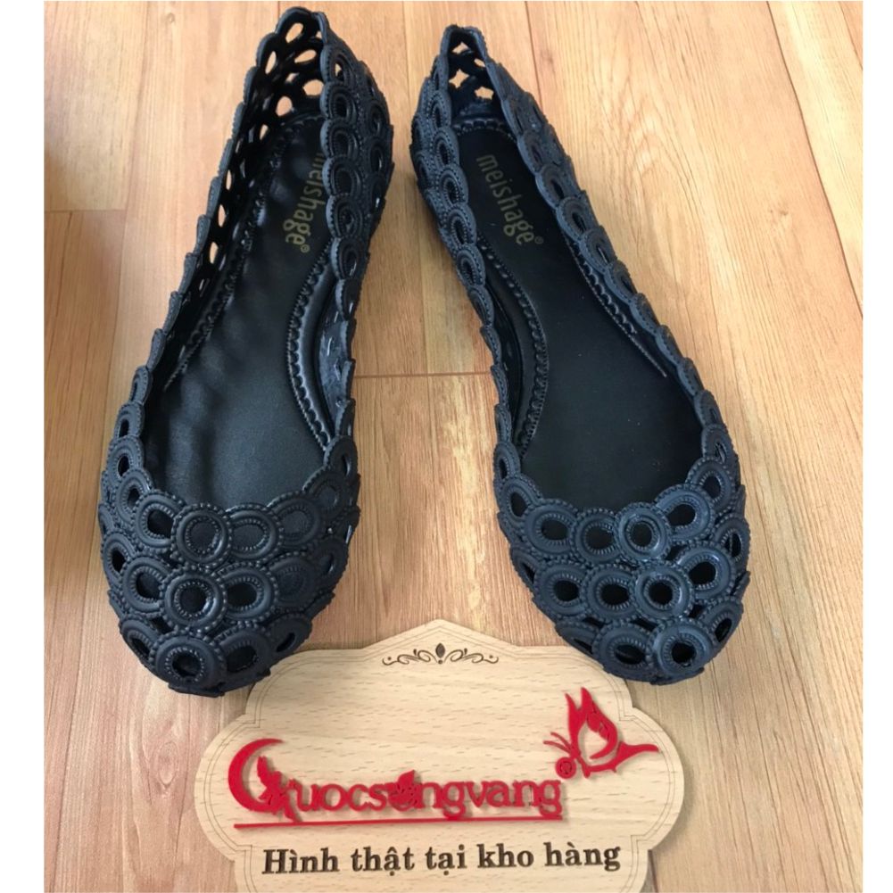 Phom lớn lùi size Giày nhựa đi mưa nữ giày nhựa nữ thoáng khí GLG124 Queenbe