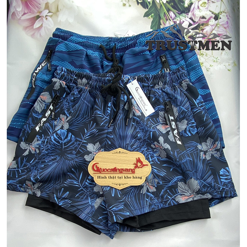 Quần bơi nam có xịp Trustmen GLSWIM111 có khóa zip ít thấm nước mau khô
