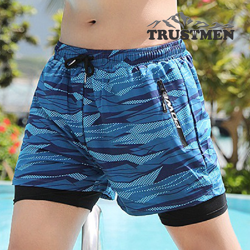 Quần bơi nam có xịp Trustmen GLSWIM111 có khóa zip ít thấm nước mau khô