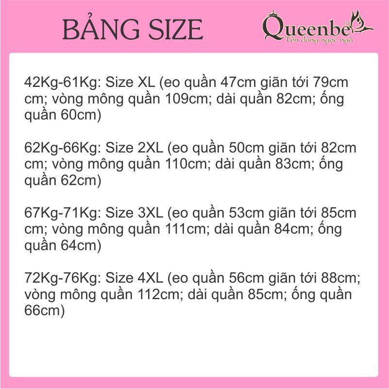 Quần cullote nữ ống rộng có big size Queenbe GLQ032 vải tone mềm bay