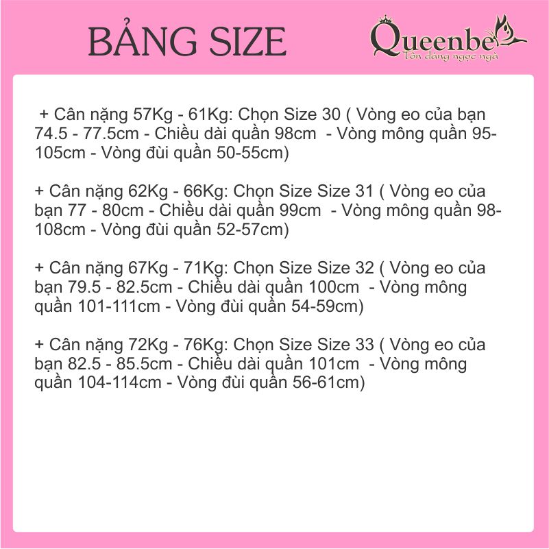 Quần jean lưng cao nhiều nút Queenbe GLQ038 jean sợi bông mềm, co giãn, thông thoáng