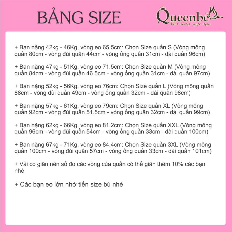 Quần jean nữ lưng cao co giãn nhiều nút có big size Queenbe GLQ170 vải jean gốc sợi bông thoáng và thấm hút tốt