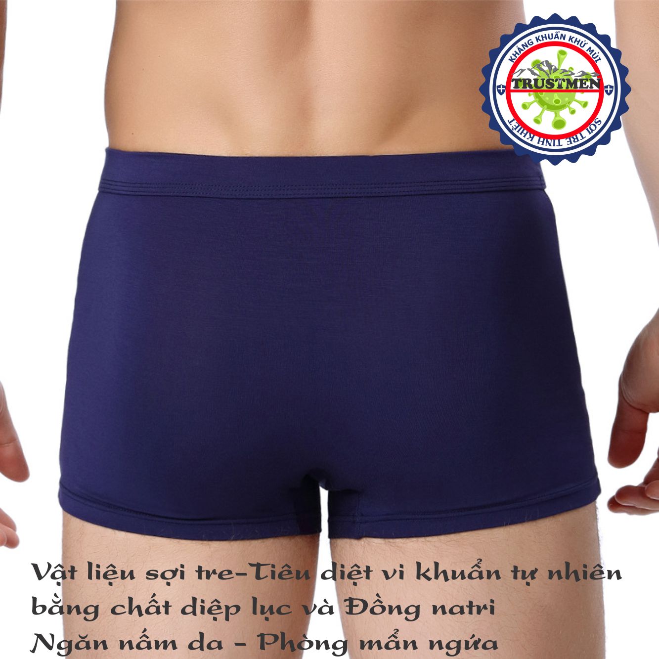 Quần lót nam Boxer Trustmen GLDL032 sợi tre kháng khuẩn tự nhiên, thoáng khí, siêu thấm hút mồ hôi