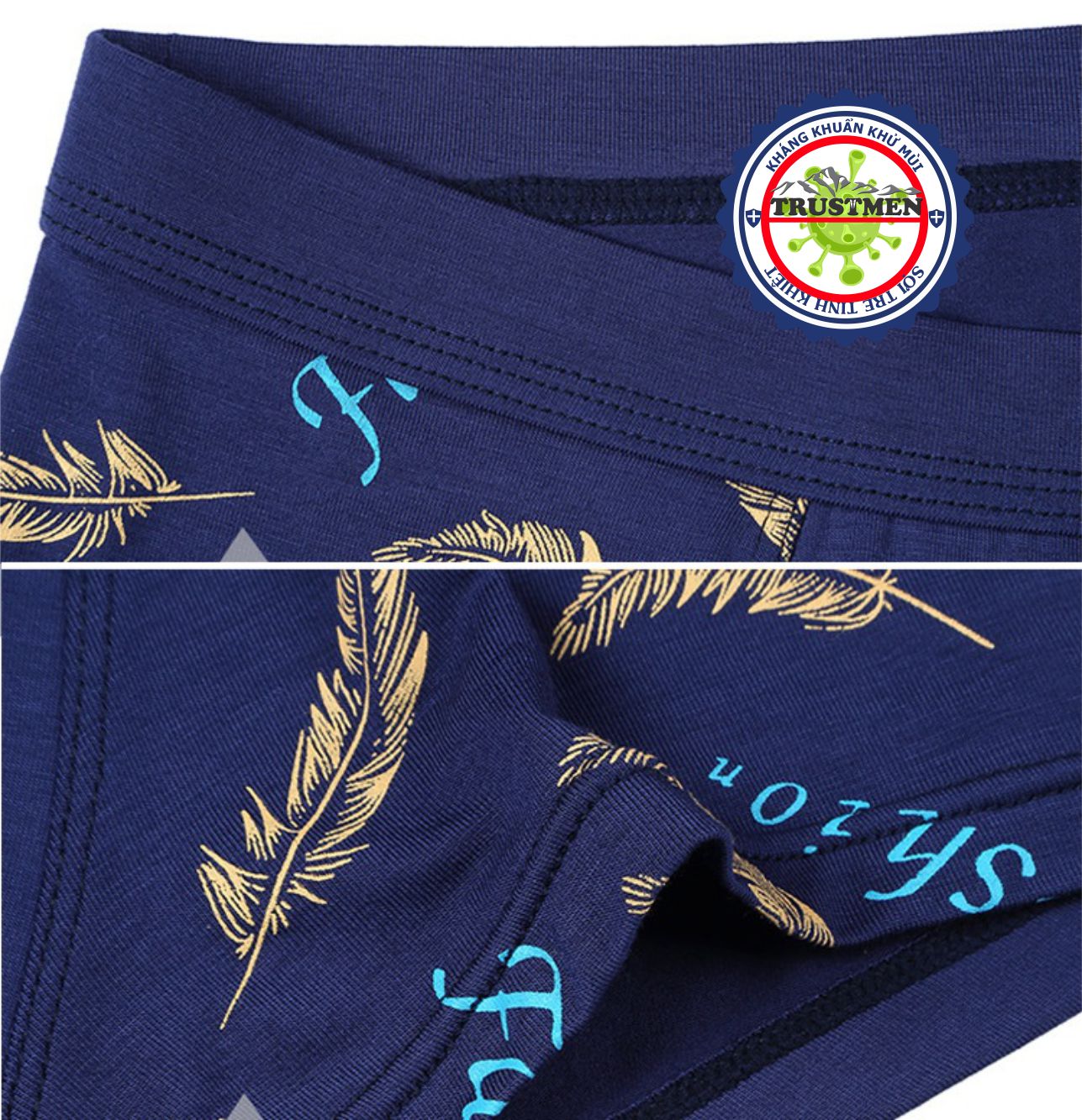 Quần lót nam Boxer Trustmen GLDL032 sợi tre kháng khuẩn tự nhiên, thoáng khí, siêu thấm hút mồ hôi