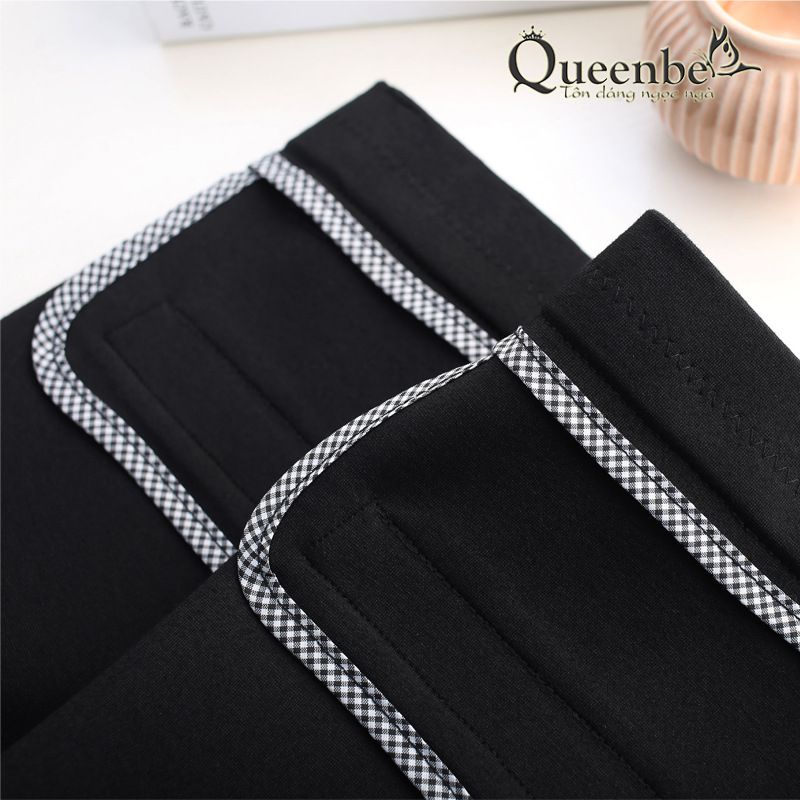 Quần nữ lưng cao ống đứng có big size Queenbe GLQ163 vải cotton co giãn 4 chiều, thoáng và thấm hút tốt