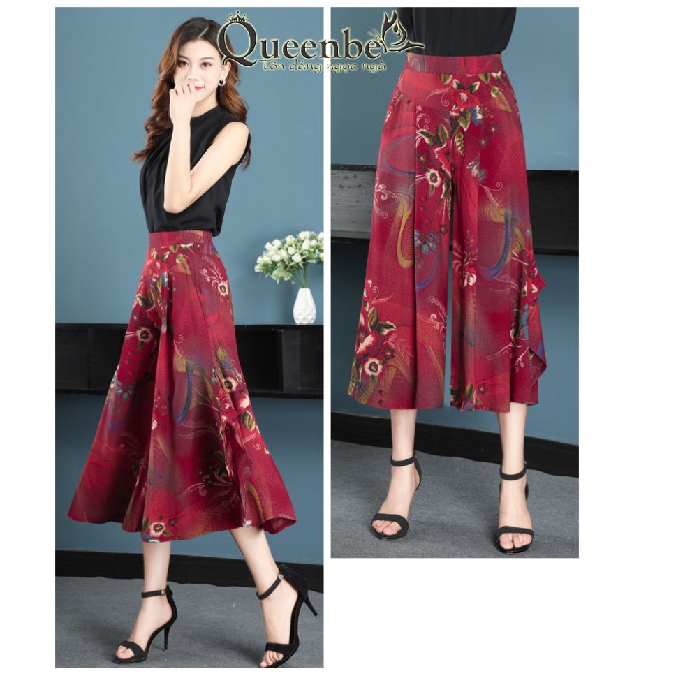 Quần ống rộng nữ quần cullottes lửng GLQ153