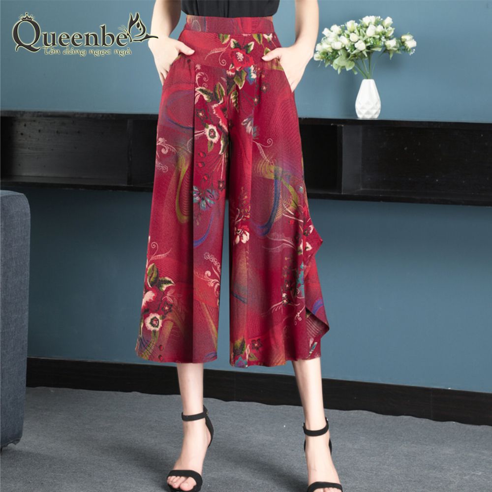 Quần ống rộng nữ quần cullottes lửng GLQ153
