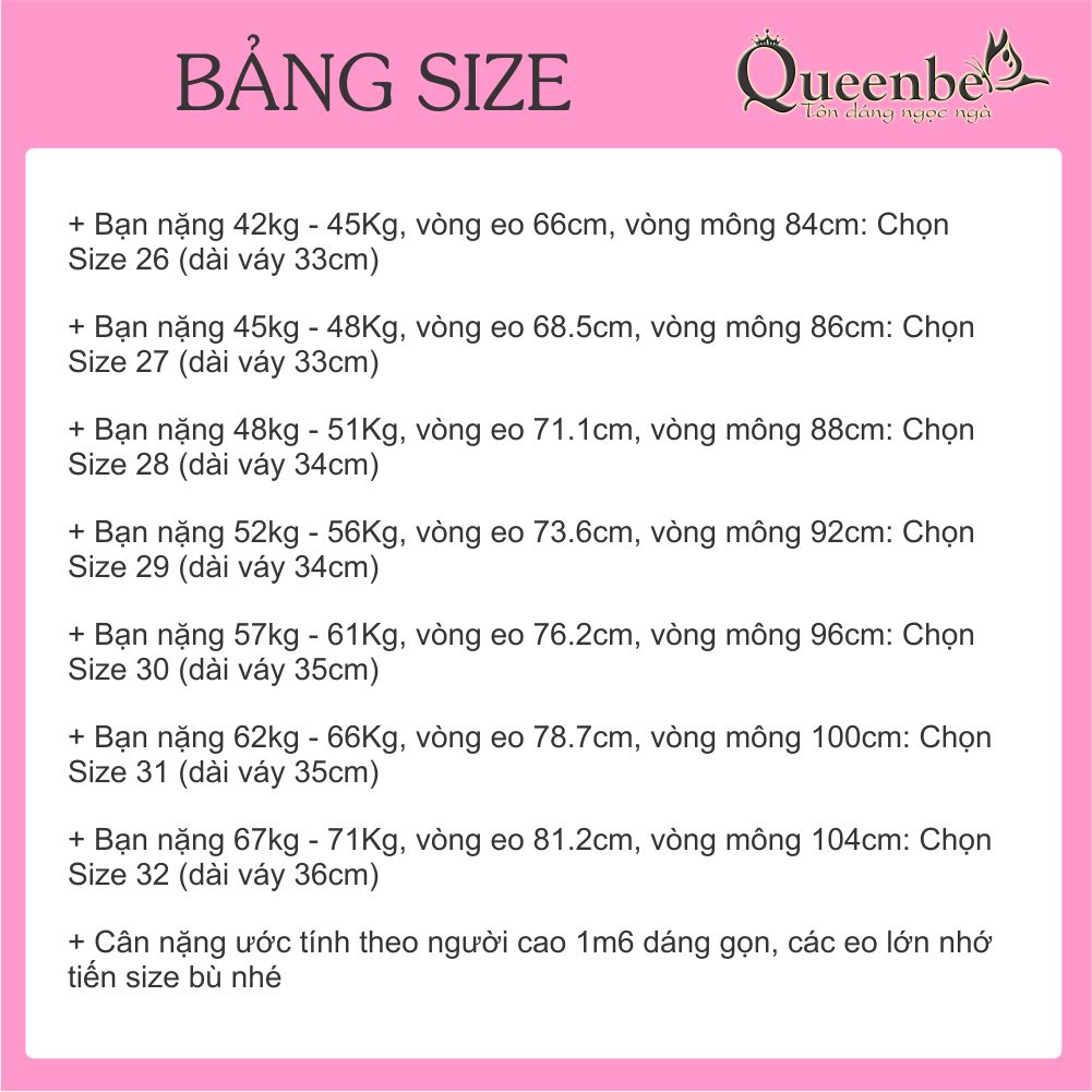 Quần short jean nữ lưng cao lưng thun Queenbe GLQ150 vải jean cotton dáng váy thể thao