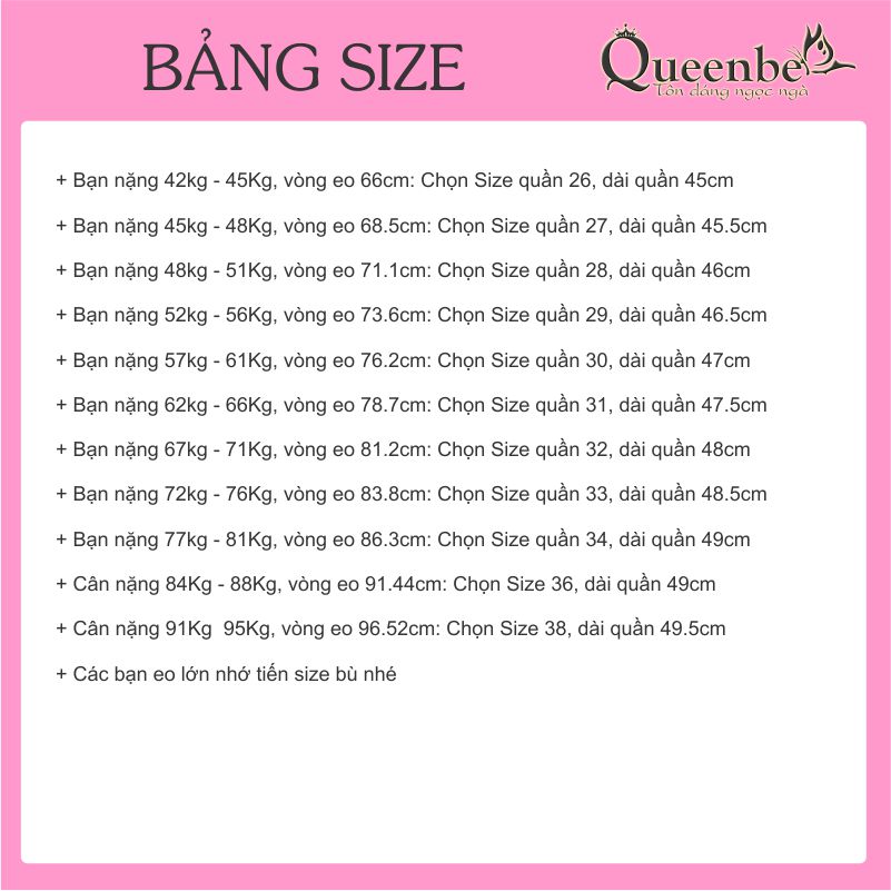 Quần short jean nữ lưng thun lưng cao co giãn có big size Queenbe GLQ034 vải jean cotton mềm thông thoáng
