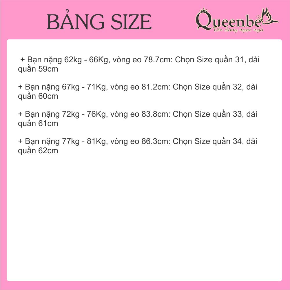 Quần short nữ big size lưng cao dáng ôm Queenbe GLQ066 jean gốc sợi bông tự nhiên, co giãn, mềm thoáng
