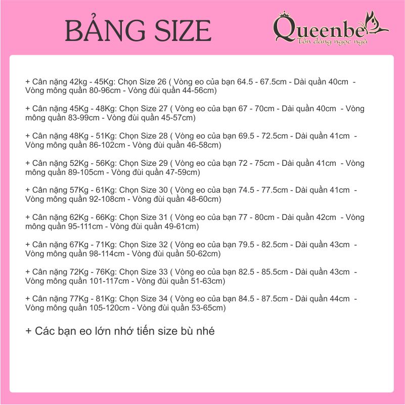 Quần short nữ vải Jean co giãn lưng thun lưng cao có big size Queenbe GLQ062
