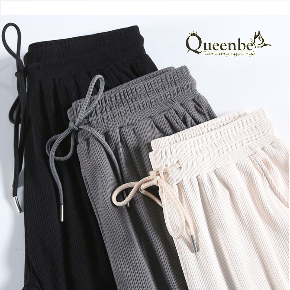 Quần thụng nữ lưng thun cá tính có big size Queenbe GLQ157 vải cotton co giãn