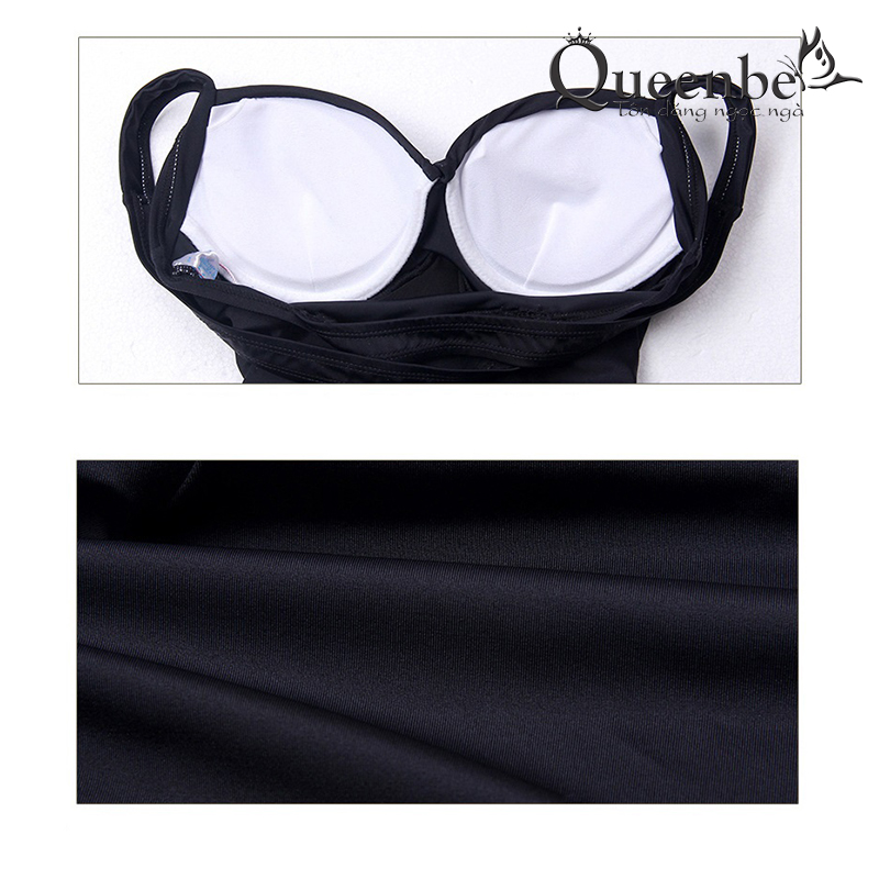 Váy bơi nữ hai mảnh quyến rũ Queenbe GLSWIM035 thun lạnh cao cấp co giãn, ít thấm, mau khô, có gọng mút nâng ngực