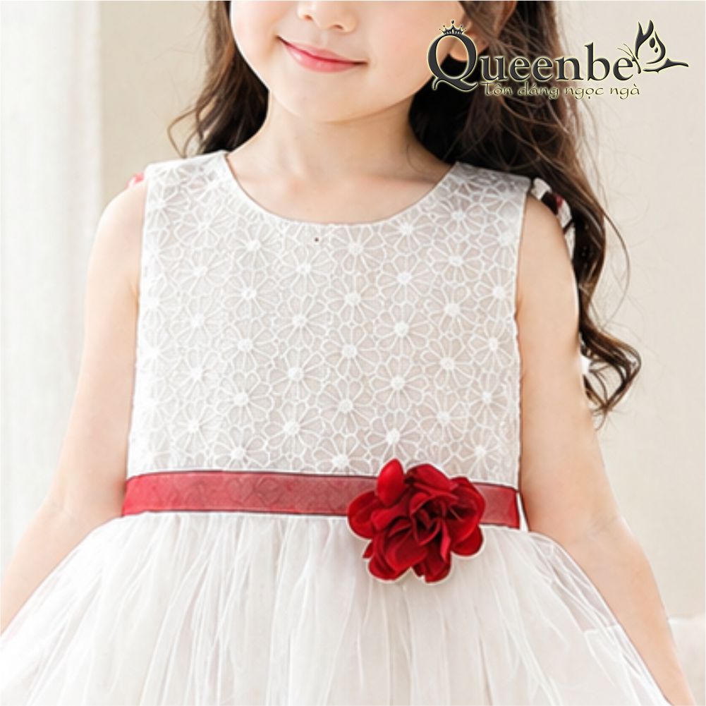 Váy đầm bé gái thiên thần Queenbe GLV093 hai cánh - lót trong cotton mềm - khóa sau