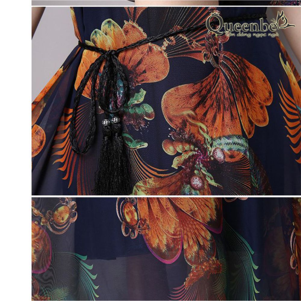 Váy đầm suông big size Queenbe GLV051 voan lụa chiffon